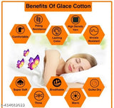 Glace Cotton double bed sheet with abstract pattern, superfine quality by Gravia Homes for summer use