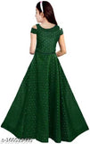 Solid net, sleeveless ethnic gown for girls aged 6-15, Indian traditional wear