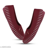 Synthetic summer bellies for women - lightweight, comfortable, and stylish with textured pattern, closed back. Made in India