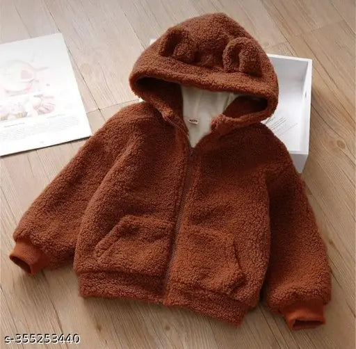 Little Cost Kids winter teddy fur jacket with hoddie