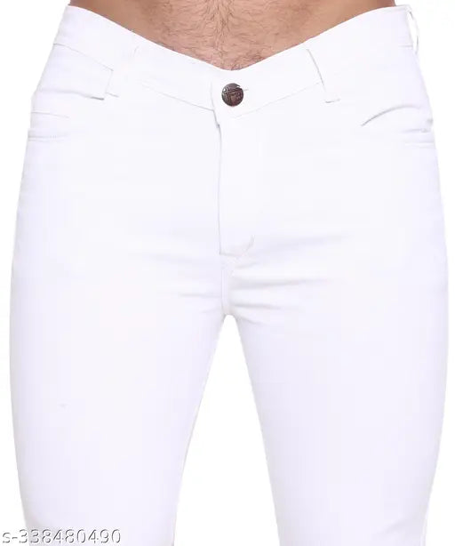 White camouflage net cotton blend fabric for men, 26-32 sizes from India on display