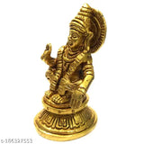 Brass Ayyappan Statue, Sabarimala Dharmasastha Idol, intricately crafted by Indian artisans, 5cmL x 8cmH x 4cmB