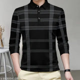 Printed cotton long sleeve checked t-shirt for men, country of origin India (size S-XXL)