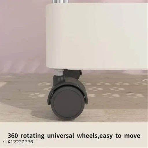 The image shows a four-tiered kitchen rack with shelves