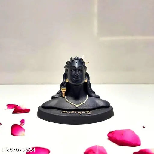 Handcrafted resin Adi Shankara statue of Mahadev Shiva in Dhyan Mudra, ideal decor for home or office