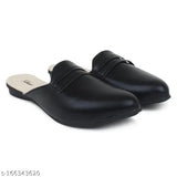 Lycra D strap Fancy Mules Bellies Ballerinas, solid pattern PVC sole, open back net, Indian-made footwear (e.g., IND-4: 22.5cm, IND-7: 25cm)
