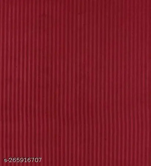 Maroon striped cotton satin elastic king fitted bedsheet with 2 pillow covers (78x72 inch), TUV ISO certified, machine washable, made in India