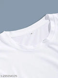 White printed Squid Game polyester unisex casual wear T-shirt, high-quality fabric, comfortable fit