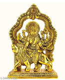 Brass handicraft Durga Mata idol, 11cm x 11.5cm x 10cm, home or office showpiece, symbolizing divine protection and power during Navratri