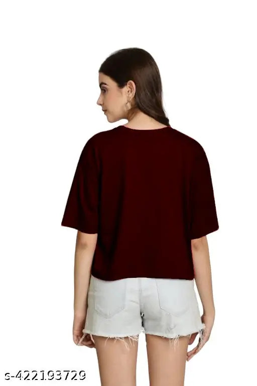 Shreeji Empex® Kung-Fu Panda cotton blend crop top for girls, XS (32in bust, 17in length) - playful panda design, casual wear