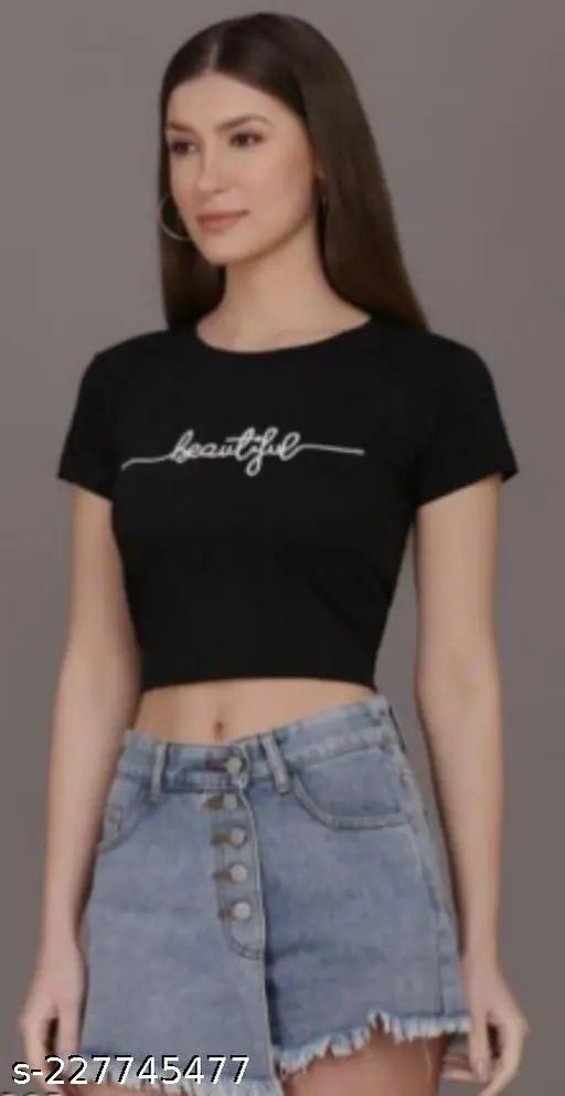 Cotton blend printed net tops for women, set of 3 by Chirag Enterprises - XS, S, M, L, XL from India