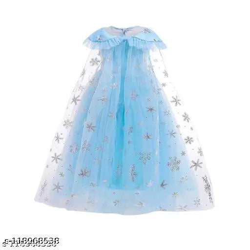 Elsa Frozen blue net dress, embellished short sleeves for kids aged 2-10 years, India origin