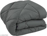 Purple & Grey Microfibre Comforter, Double (200 GSM), Breathable & Soft, Reversible design, Made in India