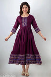 Rayon anarkali kurti, printed combo, three-quarter sleeves, India origin