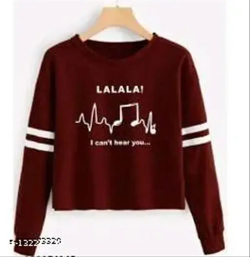 Stylish cotton long sleeves printed t-shirt, trendy design from India