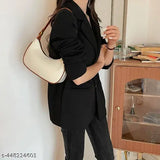 Sleek white leather crossbody bag with gold hardware