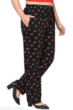Women's cotton pyjamas with multicolor lower. Beautiful designer women's lower pyjamas