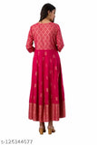 Rayon Anarkali gown with printed combo, three-quarter sleeves, from India. S (34in bust, 42in length), M, L, XL, XXL available