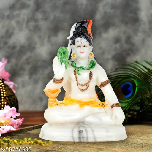 Handmade marble dust Shiv Ji Murti, 98CM decorative showpiece for gift & home decor, Lord Mahadev Idol