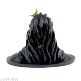Black resin Adi Shankara statue: Adiyogi Shiva car dash board pooja gift, Indian made, 7cm x 9cm x 8cm