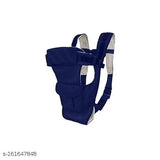 Royal Blue polyester newborn baby carrier with adjustable seat and shoulder straps, ergonomic design for comfortable fit, convertible facing-in/out, sturdy shoulder & lumbar straps, machine washable