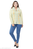 FRANKFURT Women Ladies Girls Winter Wear Acrylic Fur Neck Buttoned Closure Stylish Party Woolen Winter Wear Pista Cardigan Sweater