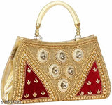 Party casual orange clutch with embellishments