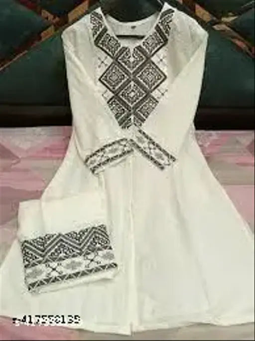 Lemon yellow kurta and pant set with embroidered borders, 100% cotton, traditional design for women's formal wear