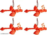 Plastic hanging figurines, 4 pcs of Flying Lord Hanuman, Indian dashboard decor