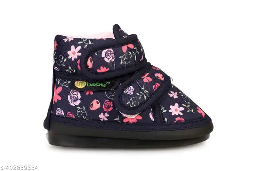 Cotton and PVC printed Im Baby kids footwear with Chu Chu musical sound, promoting comfort and fun for 10-2.5 months old babies in India