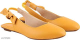 Synthetic boat shoes - solid color Nikunj Store Woman Point Bow Bellie, slip-on design, popular Indian footwear