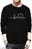 Black Full-Only Lifeline Men's Polyester Long Sleeve T-shirt with printed design, perfect for streetwear and urban style