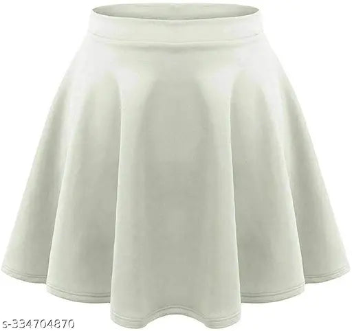 White pleated skirt with a high waistband