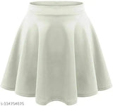 White pleated skirt with a high waistband