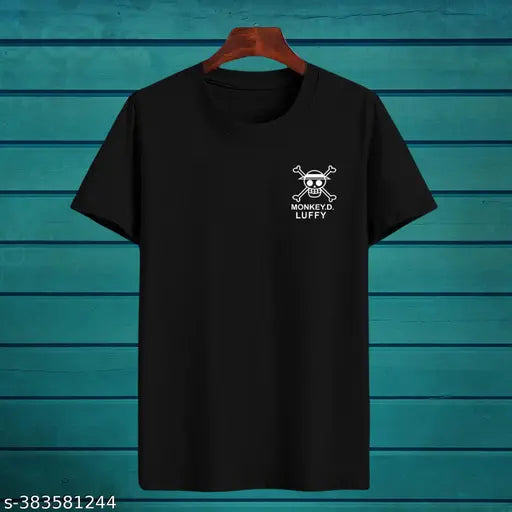 Trendy men's anime-printed cotton blend t-shirt (180Gsm), features Naruto, One Piece, Kakashi, Akatsuki, Satoru, Pain. Short sleeves, XS-XL sizes
