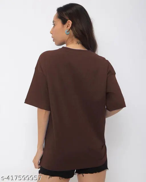 Women's trendy printed oversized t-shirt