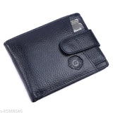 Genuine leather India RFID protected men's wallet with 5 cards slot, vintage style and solid pattern