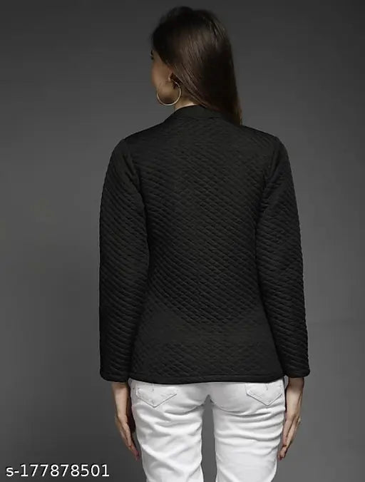 Nylon long-sleeved solid winter sweater for women, featuring Indian craftsmanship