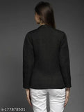 Nylon long-sleeved solid winter sweater for women, featuring Indian craftsmanship