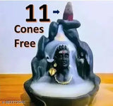 Poly resin Adi Shankara fog fountain with included cones, modern home decor, Indian handicraft