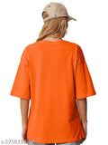 TROND Women's Round Neck Oversized Loose Fit Baggy T-Shirt Korean Style For Women | Plus Size Also Available