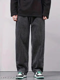 Black cotton jogger pants men's casual wear