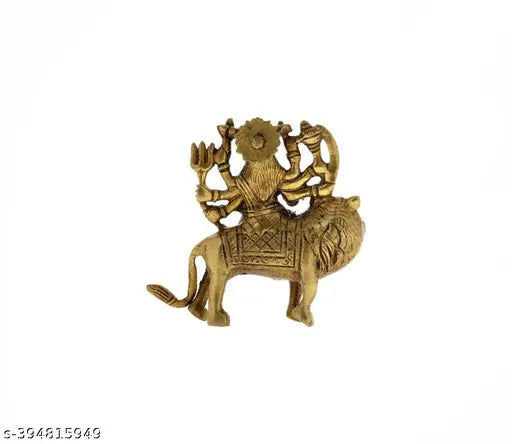 Pure brass Durga MATA Murti for home decor & Puja Room (H3inch), traditional Indian god idol for divine energy and blessings