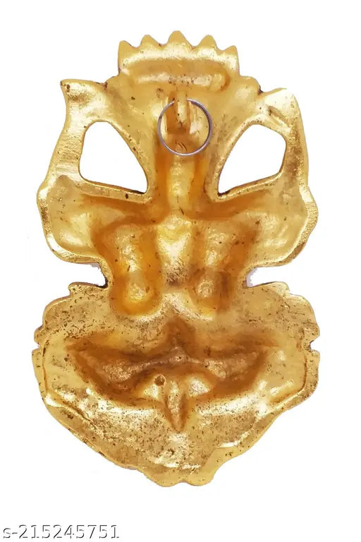 Metal Keerthi Mukudu/Kirthimukha Nazar Battu - Evil Protection Wall Hanging Decorative Showpiece - Indian idol for home protection from evil forces