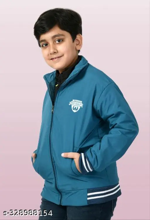 Blue IAC funky kids jacket with zip closure