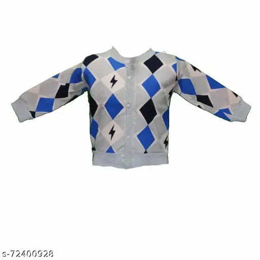 Colorblocked cotton blend winter vest for kids, long sleeves, button closer, size options 6-9M & 6-12M