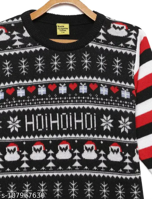 Kids girls premium printed full sleeve sweater, polyester long sleeves with cute pattern on display