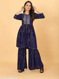 Cotton foil printed Sharara set kameez sharara salwar sharara suit for girls