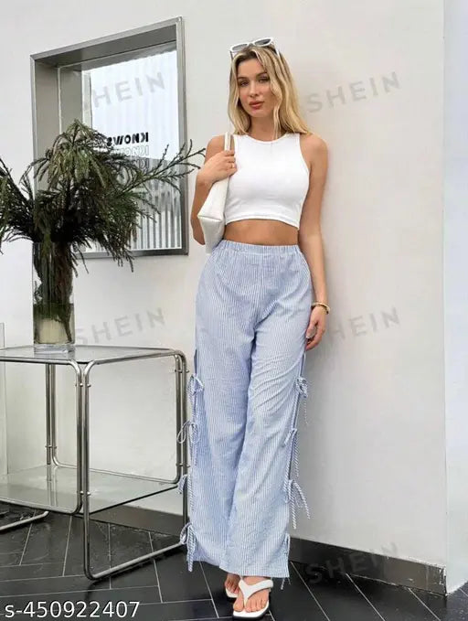 Blue denim tie-dye pants