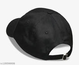 Cotton baseball cap with white lettering on front